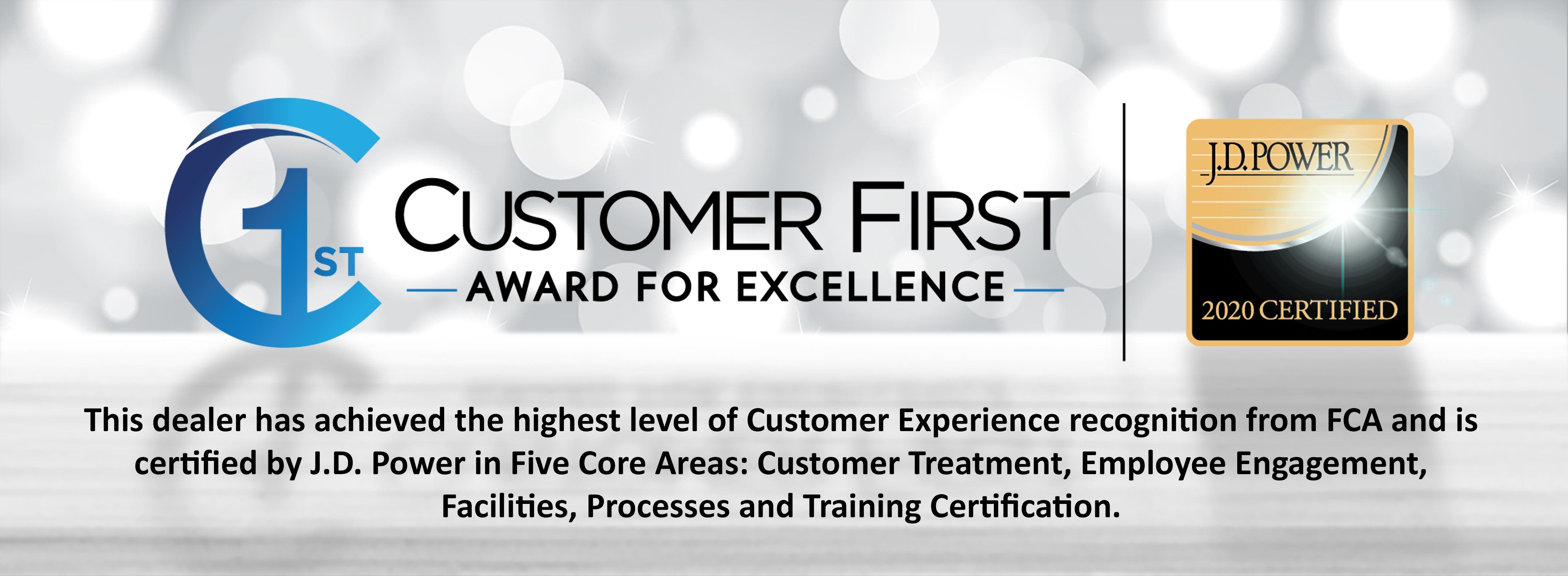 Customer First Award for Excellence for 2019 at CDJR Demo 2 in Derwood, MD